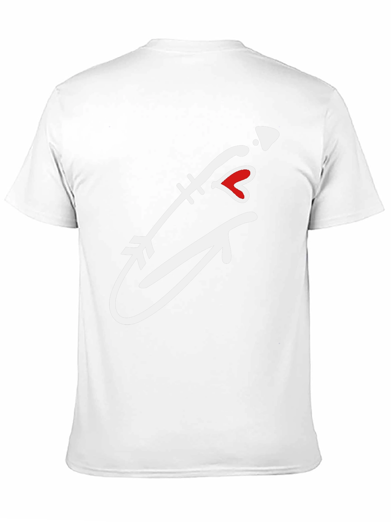 Arrow Heart Graphic Tee - Casual Black T-Shirt