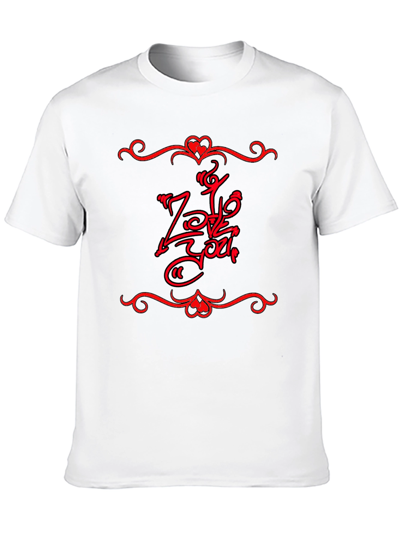 Love You Graphic Tee - Mens Black T-Shirt