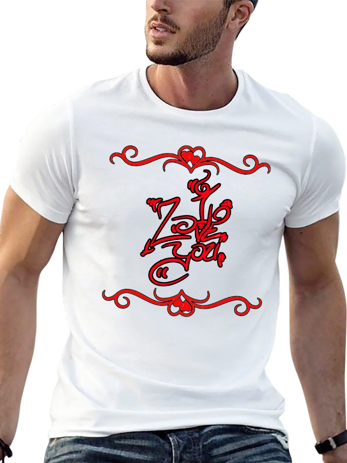 Love You Graphic Tee - Mens Black T-Shirt