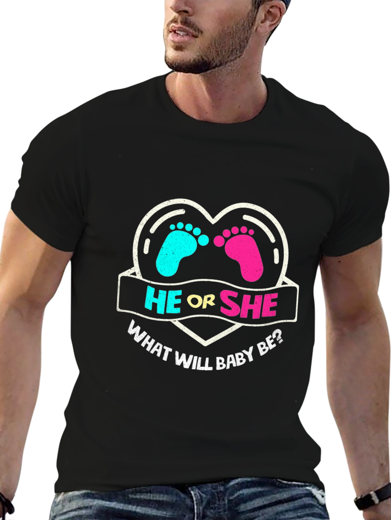 He or She Gender Reveal T-Shirt