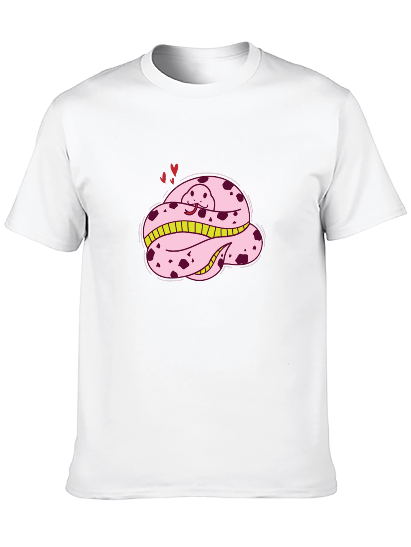 Cute Pink Snake T-Shirt - Cartoon Style