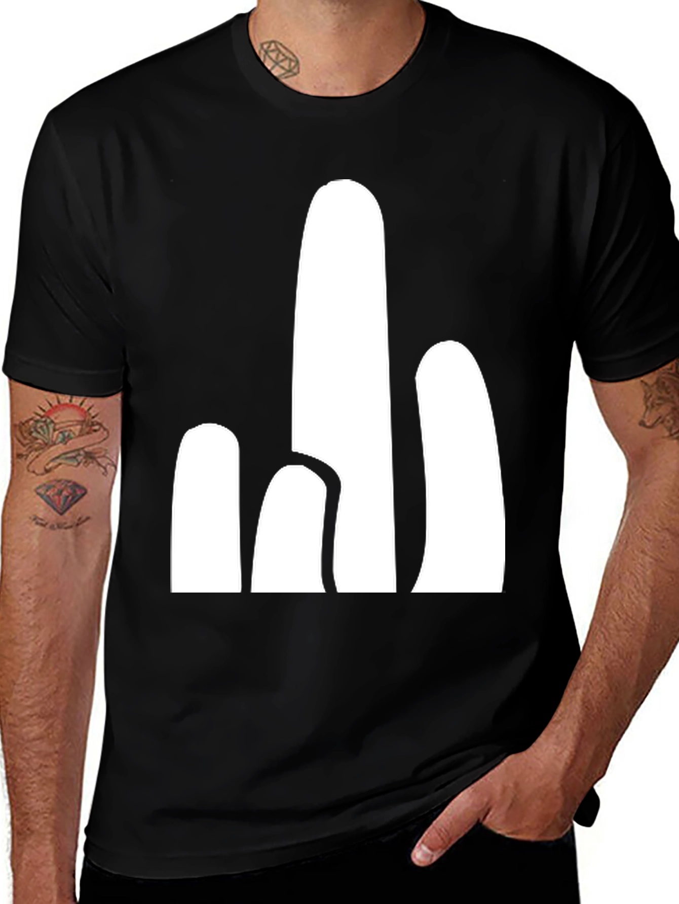 Abstract Cactus Graphic Tee - Modern Desert Style