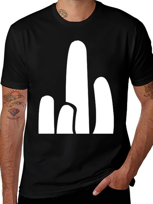 Abstract Cactus Graphic Tee - Modern Desert Style