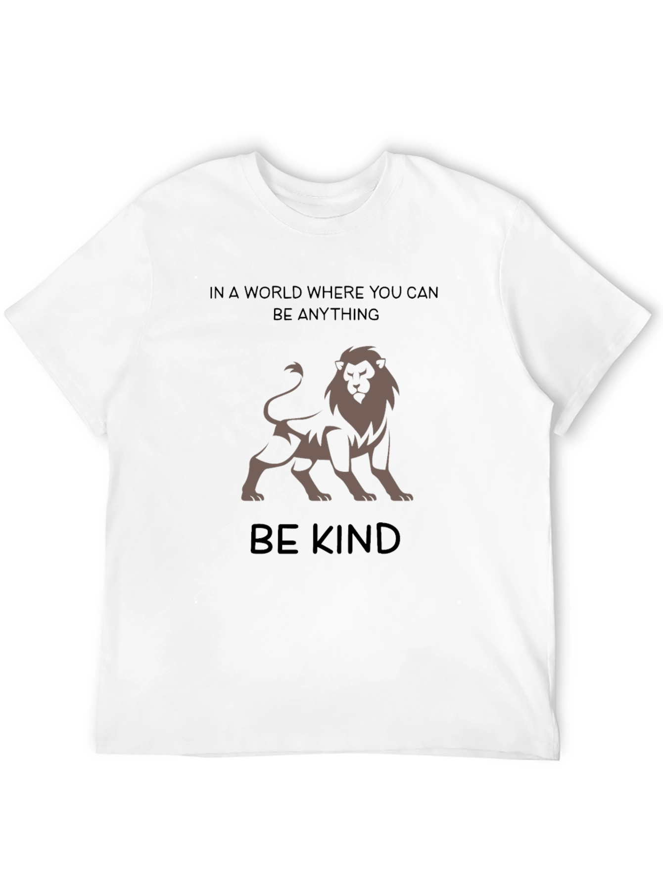 Be Kind Lion Graphic Tee - Unisex Black T-Shirt