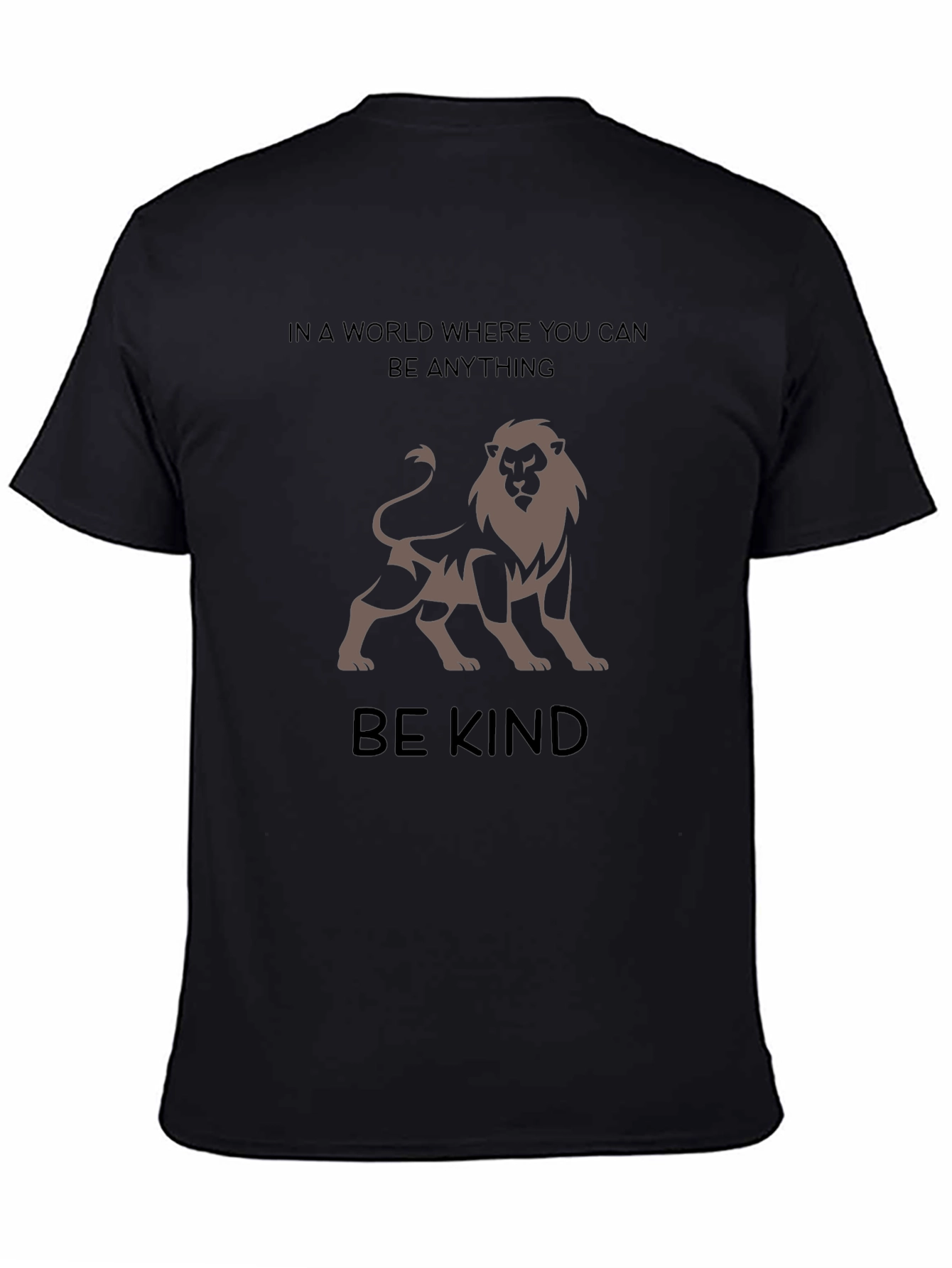 Be Kind Lion Graphic Tee - Unisex Black T-Shirt