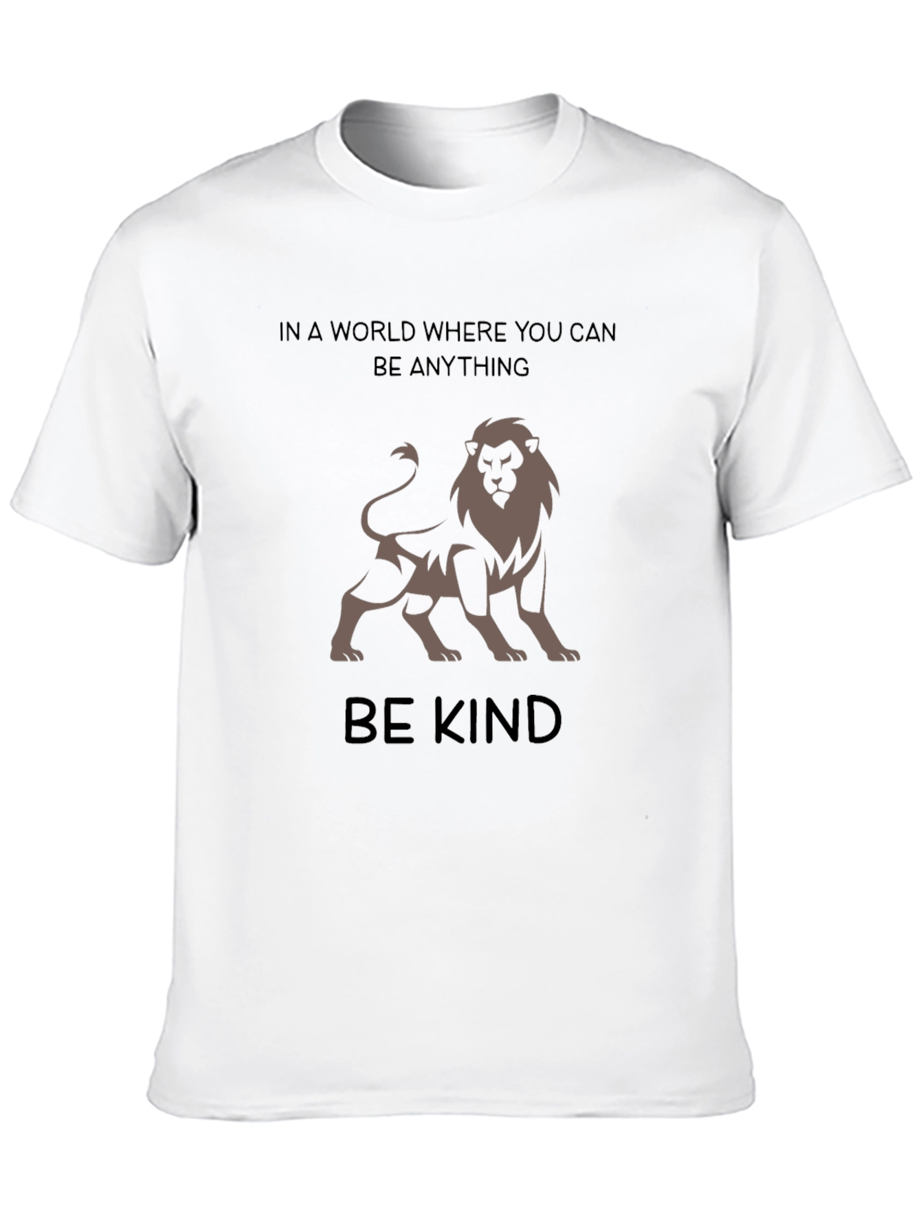 Be Kind Lion Graphic Tee - Unisex Black T-Shirt