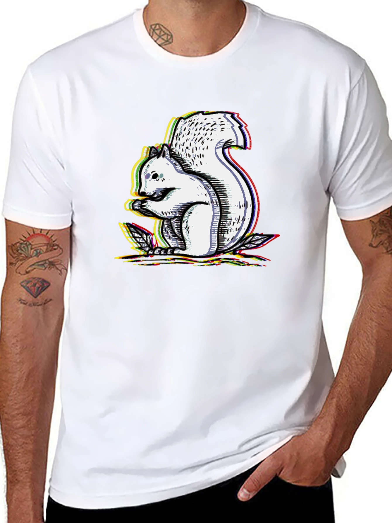 Squirrel Graphic Black T-Shirt