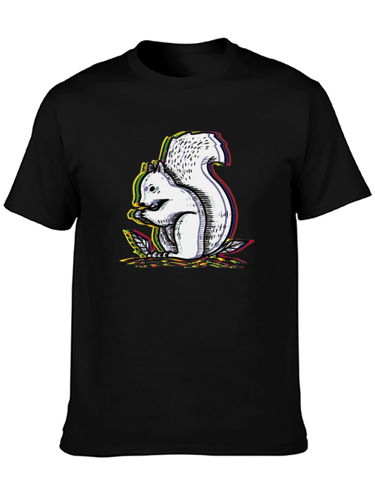 Squirrel Graphic Black T-Shirt