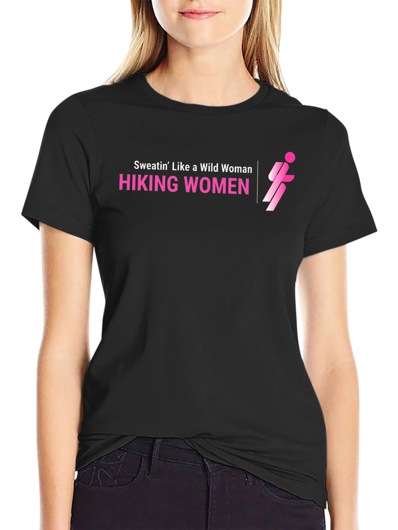 Hiking Women T-Shirt Wild Woman Sweat Active Tee