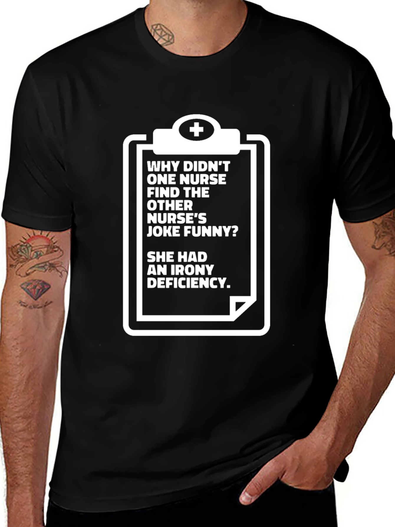 Funny Nurse Irony Deficiency T-Shirt