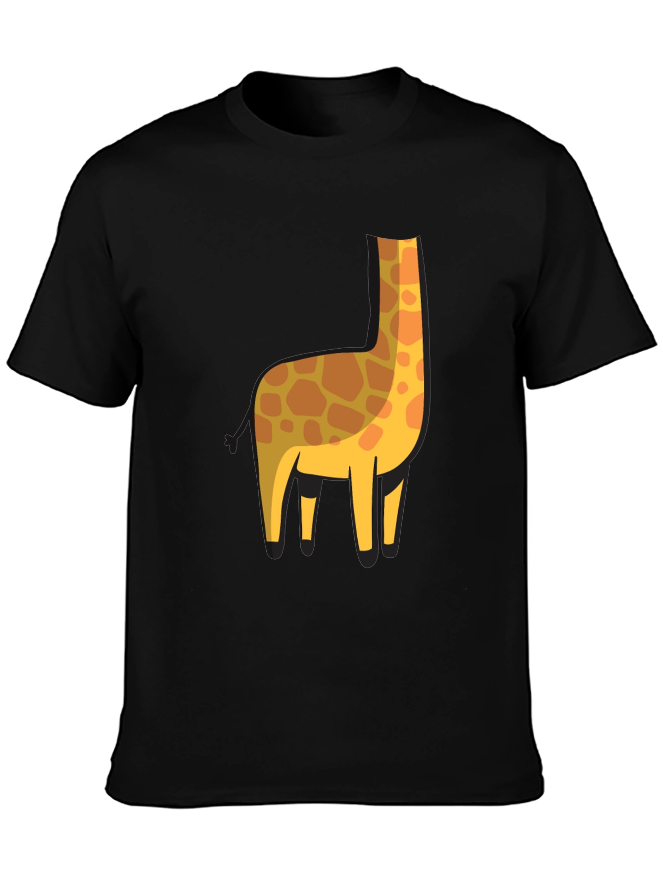 Giraffe Silhouette Graphic Tee - Black