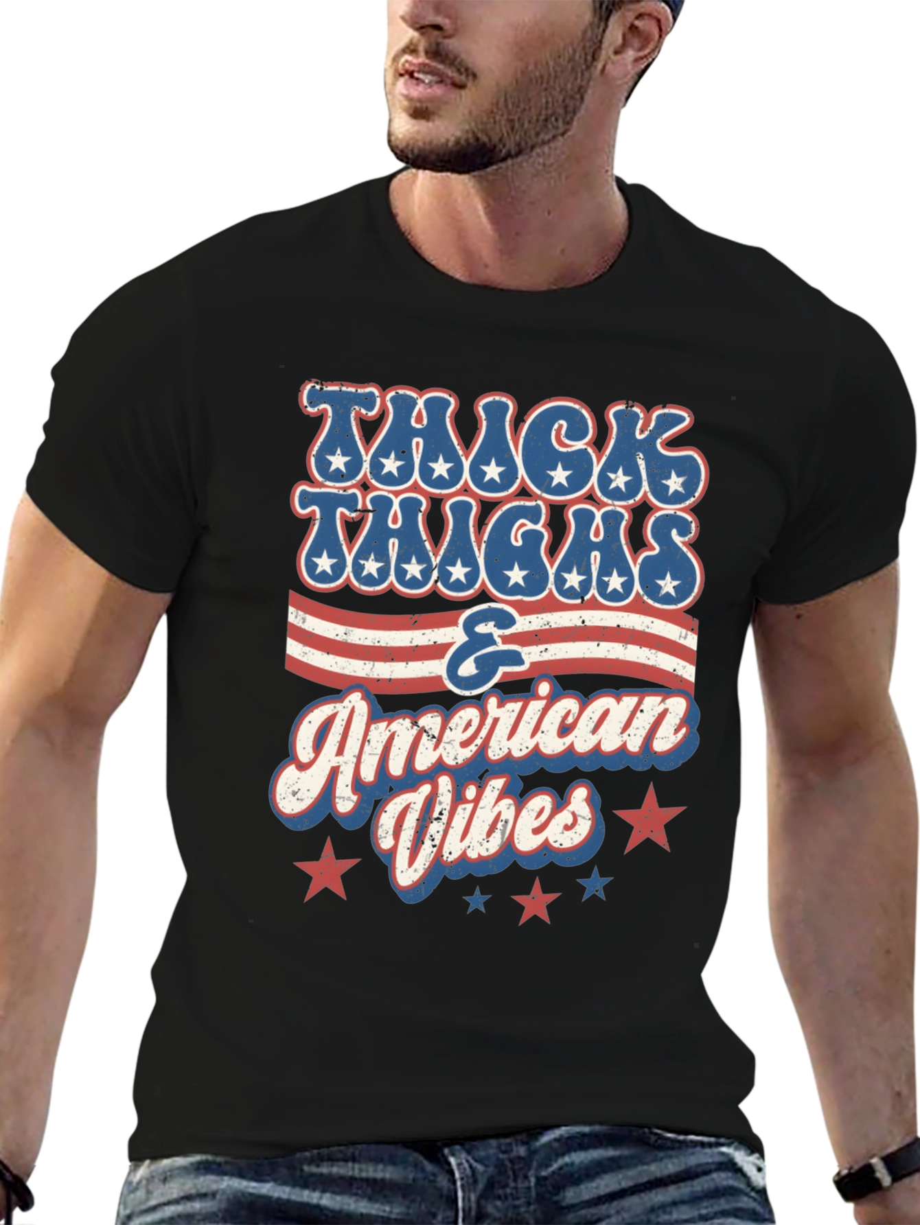 Thick Thighs American Vibes Graphic Tee