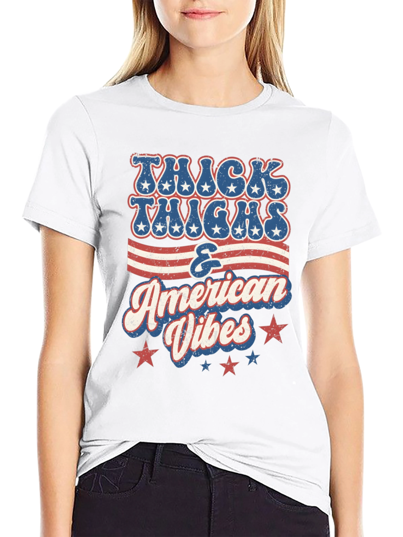 Thick Thighs American Vibes Graphic Tee