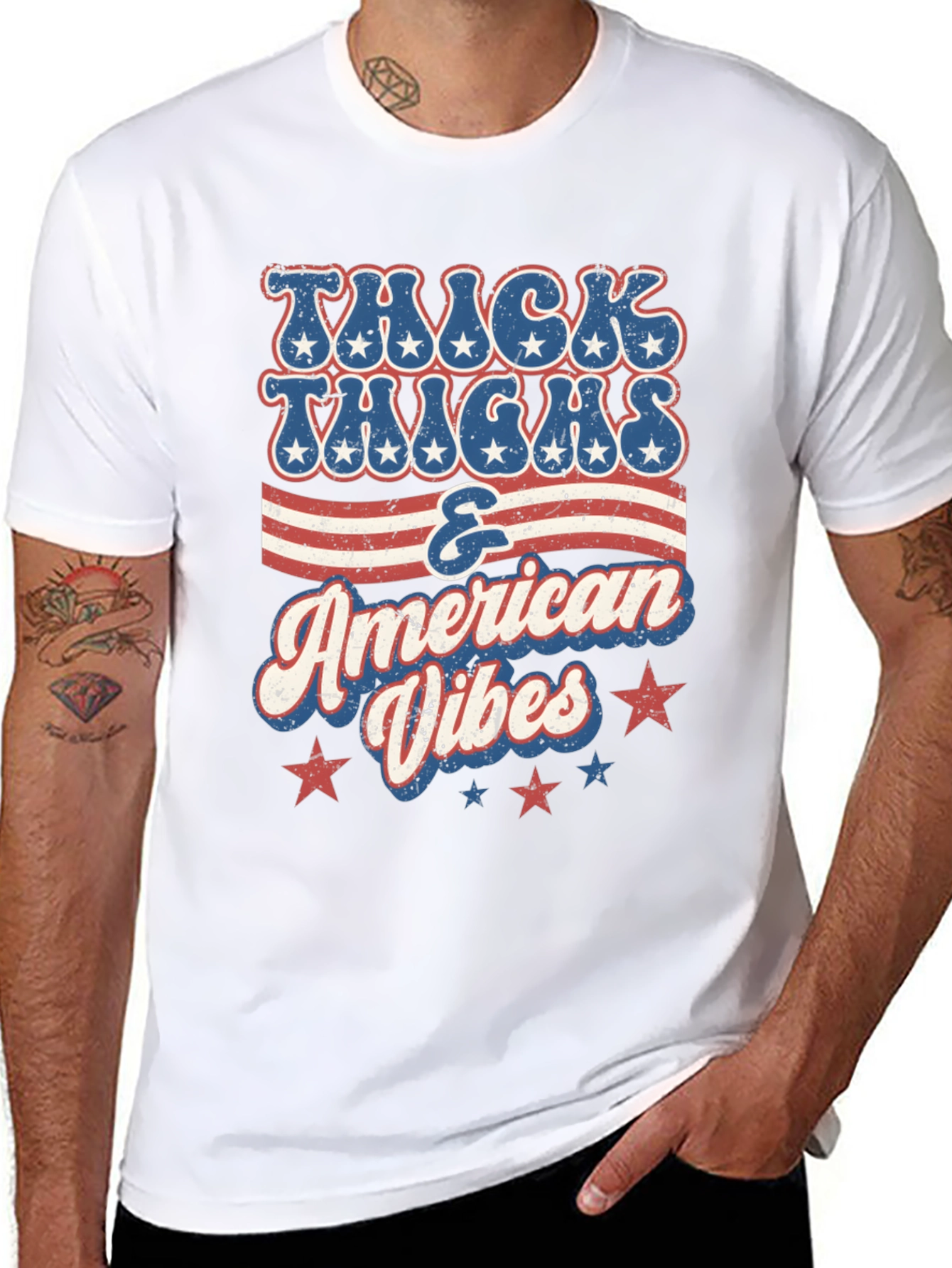 Thick Thighs American Vibes Graphic Tee