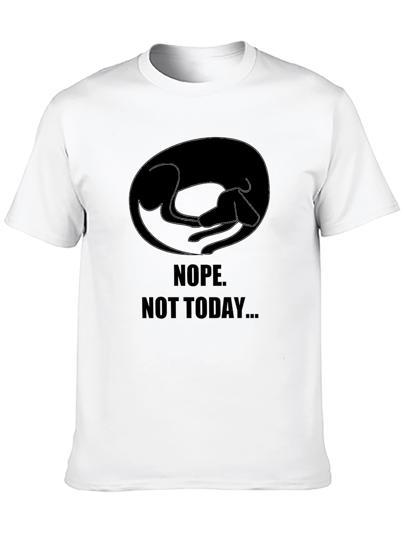 Nope Not Today Dog T-Shirt – Funny Lazy Day Tee