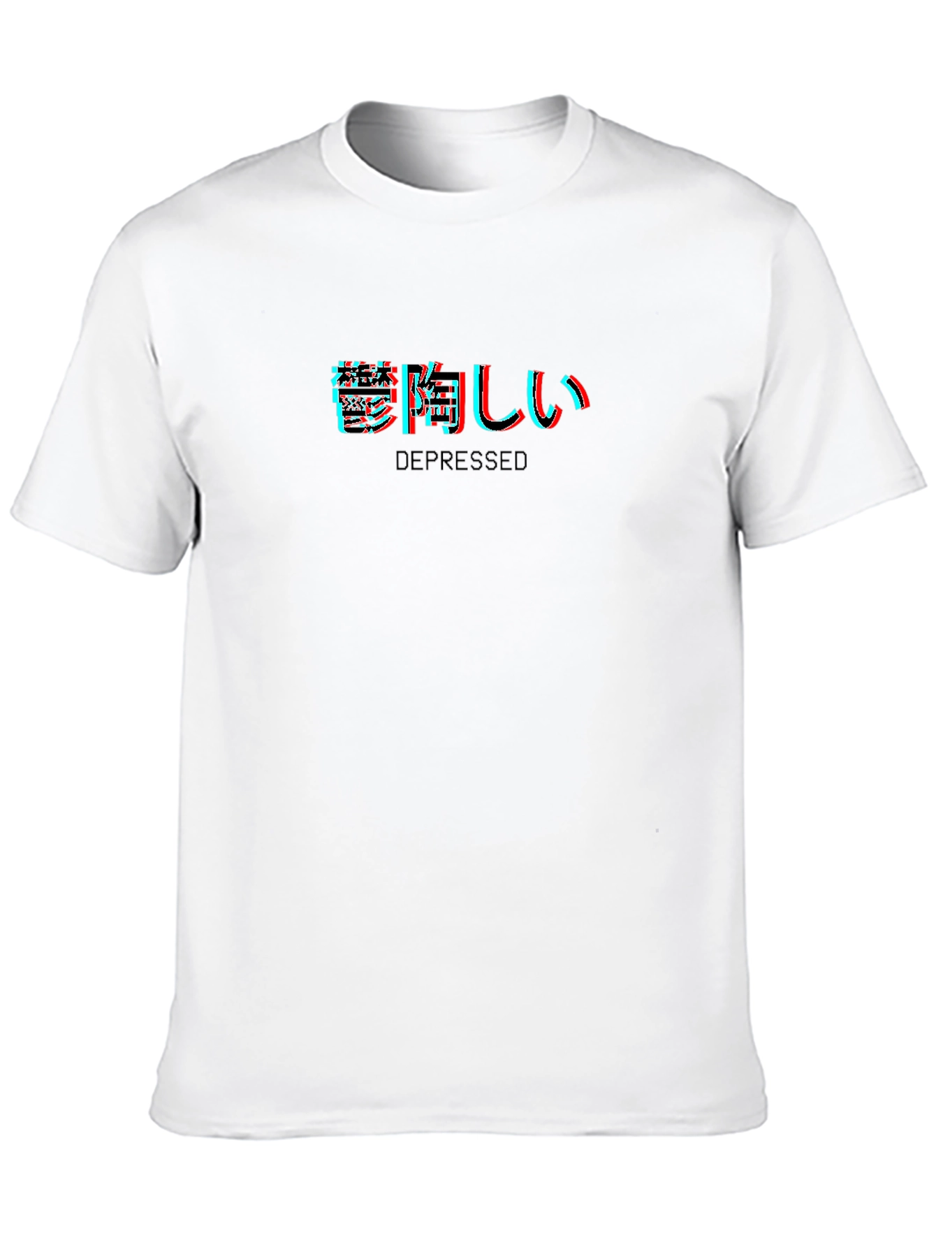 Depressed T-Shirt Japanese Glitch Graphic Tee