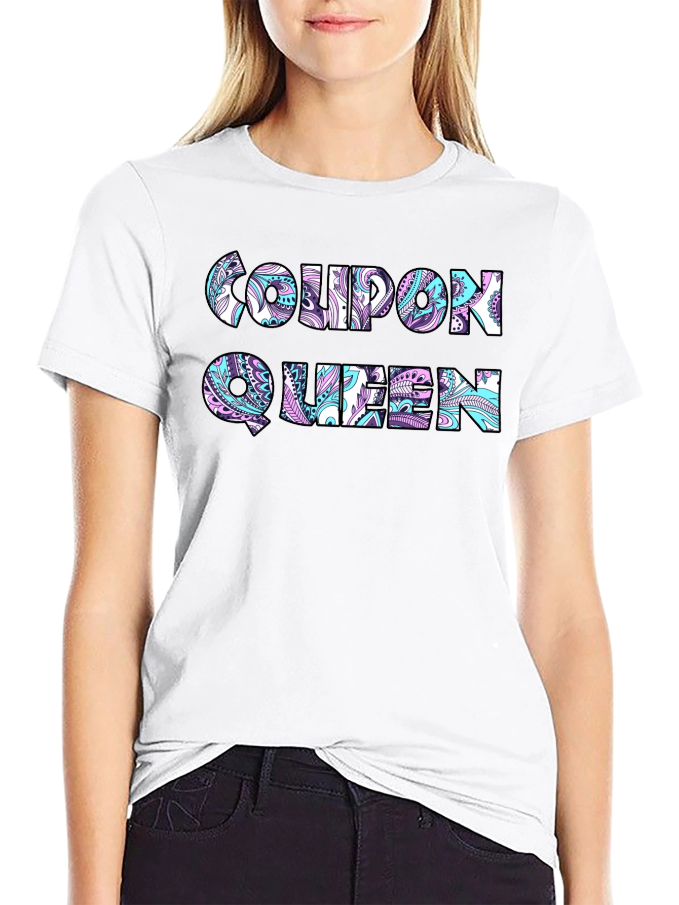 Coupon Queen Black T-Shirt