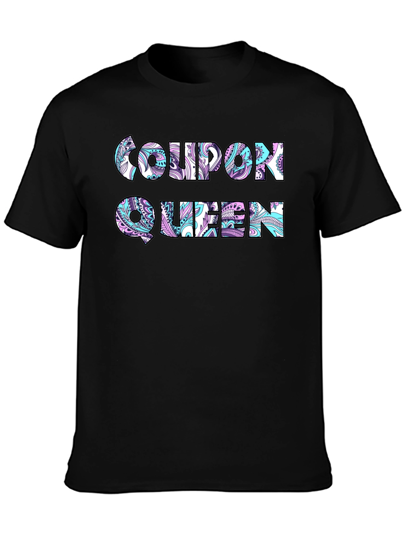 Coupon Queen Black T-Shirt