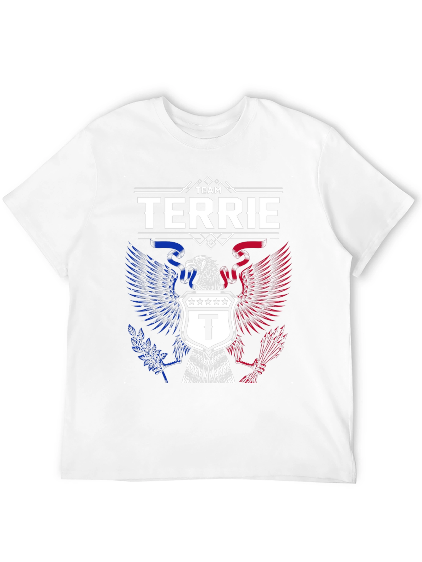 Team Terrie Patriotic Eagle Crest Black T-Shirt