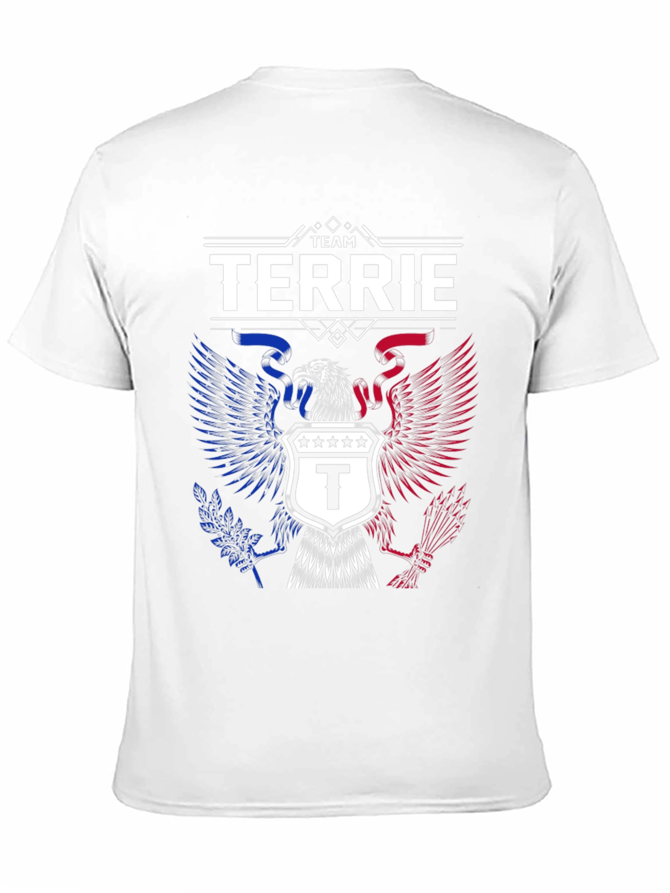 Team Terrie Patriotic Eagle Crest Black T-Shirt