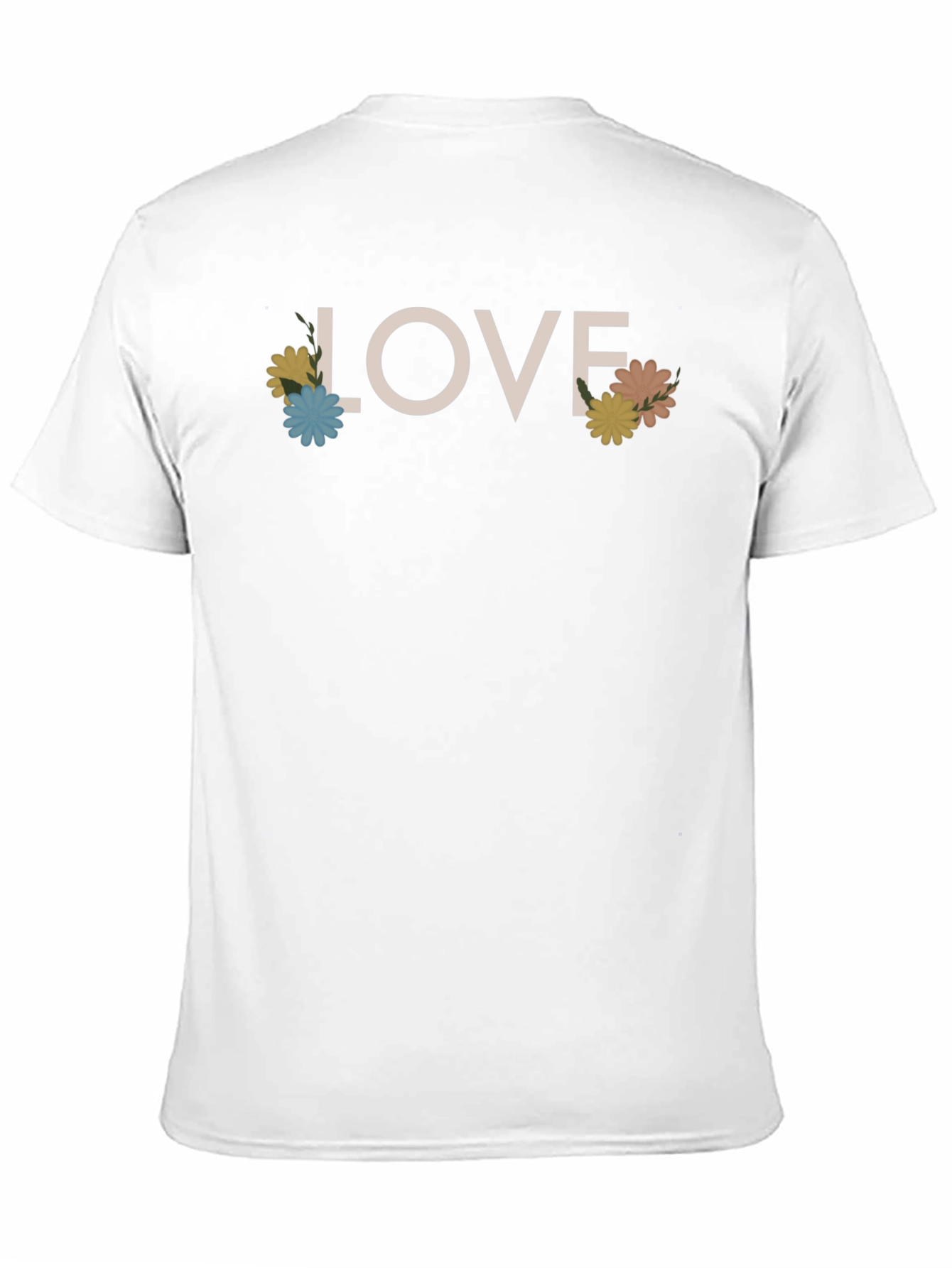 Floral LOVE Graphic Tee - Unisex Cotton T-Shirt