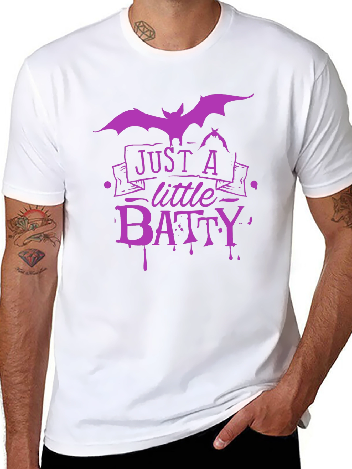 Just A Little Batty T-Shirt Halloween