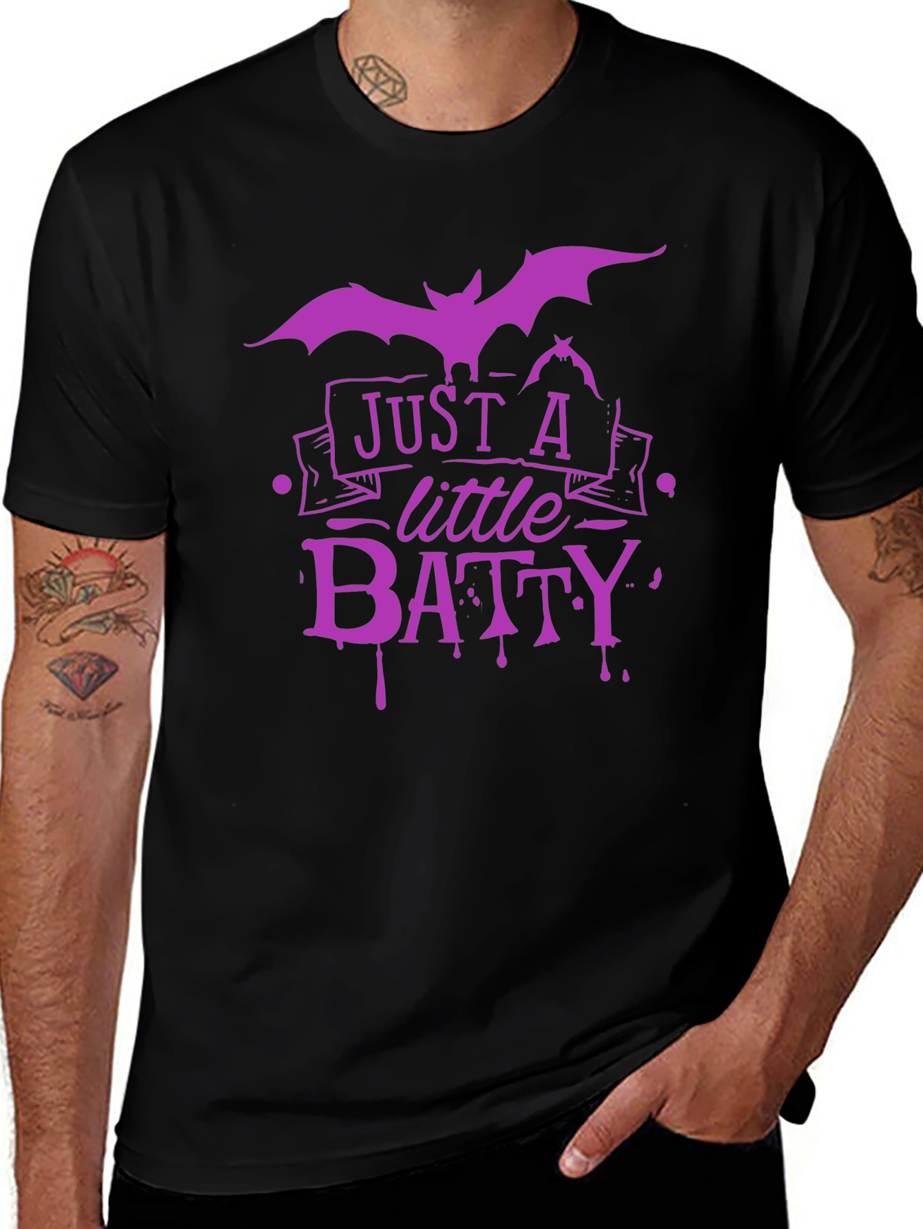 Just A Little Batty T-Shirt Halloween