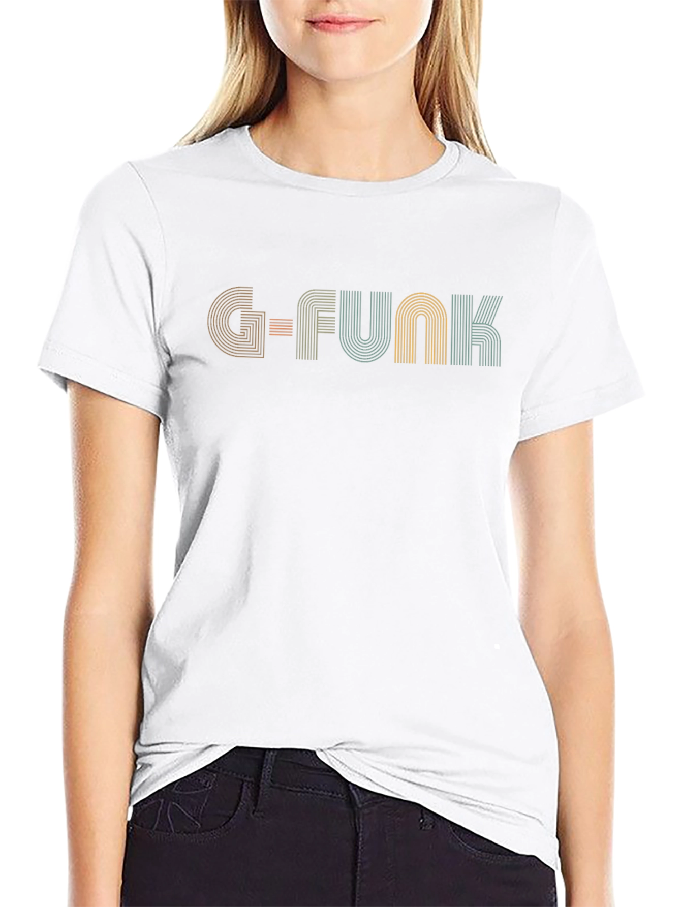 Retro G-Funk Striped T-Shirt - Black Cotton Tee