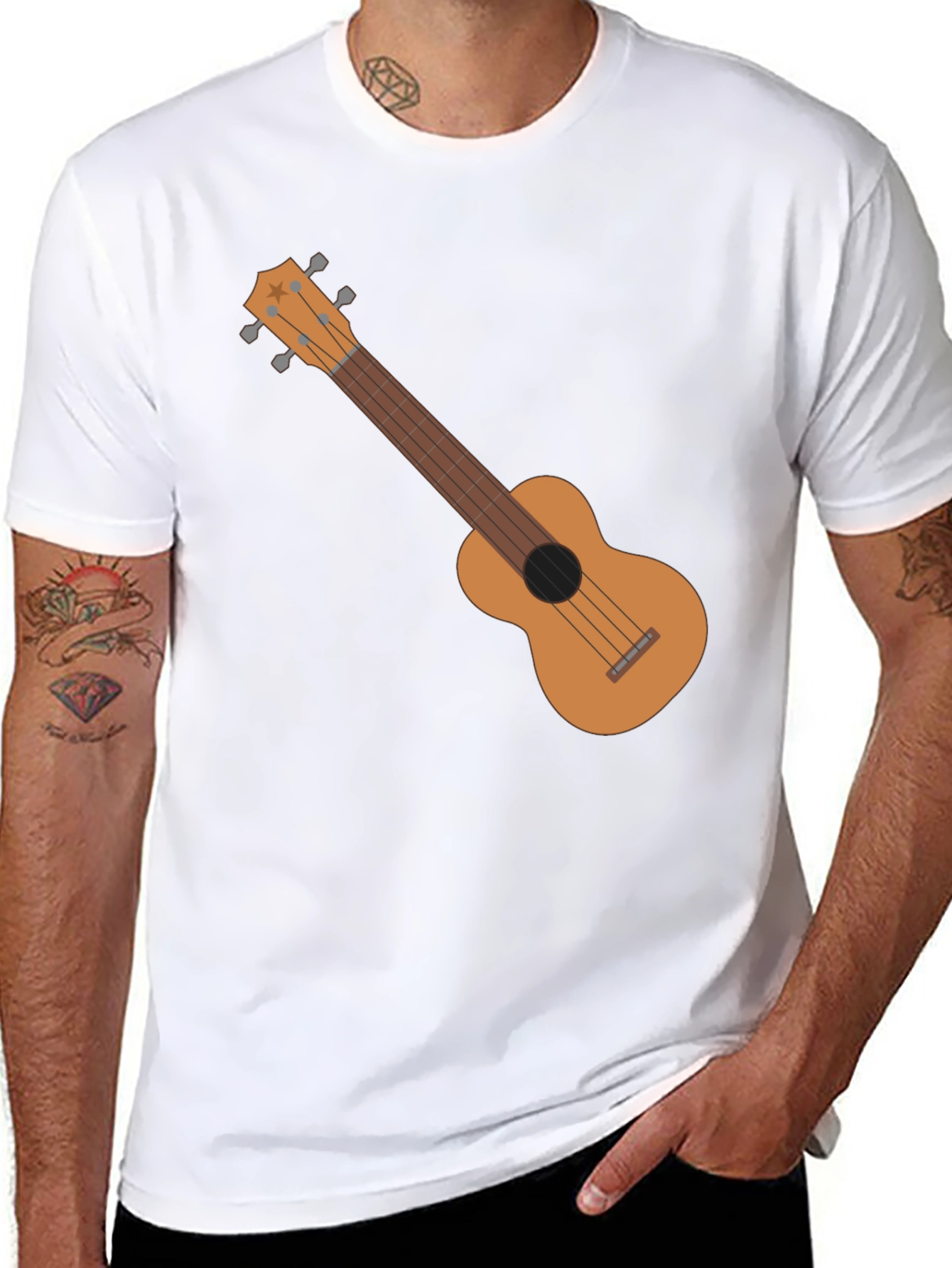 Ukulele Graphic Black Tee