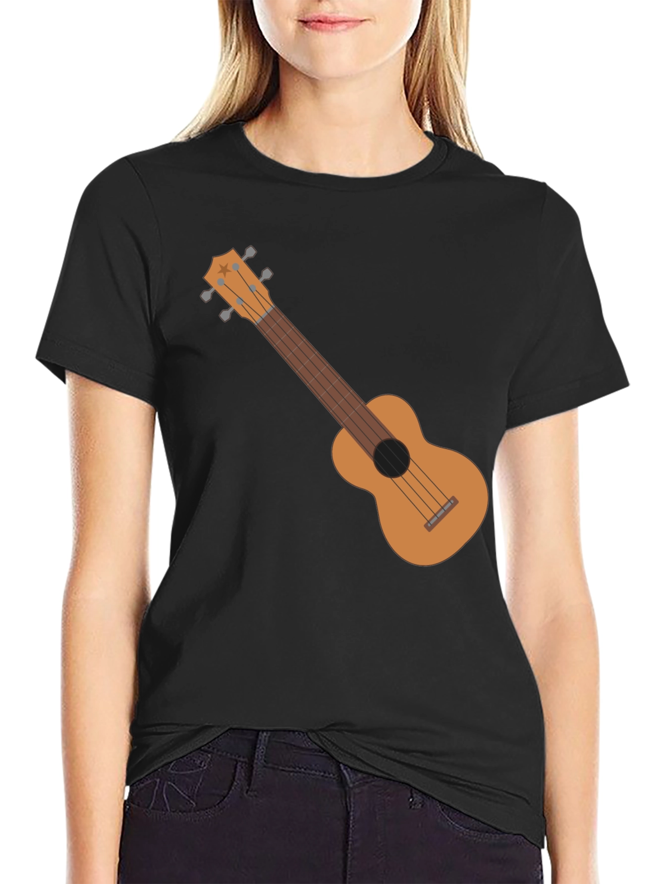 Ukulele Graphic Black Tee