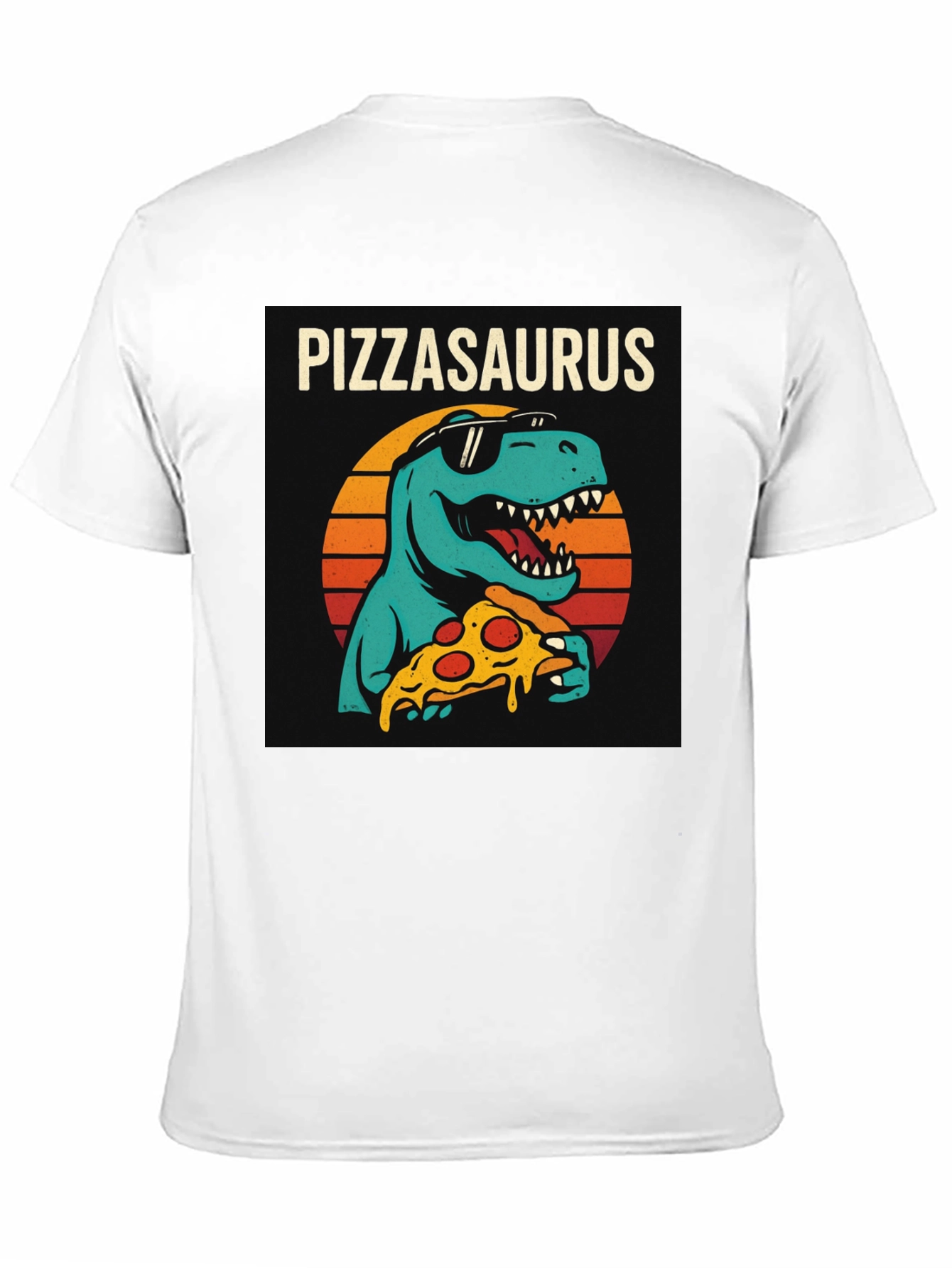 Pizzasaurus T-Shirt - Retro Dinosaur Pizza Lover Tee