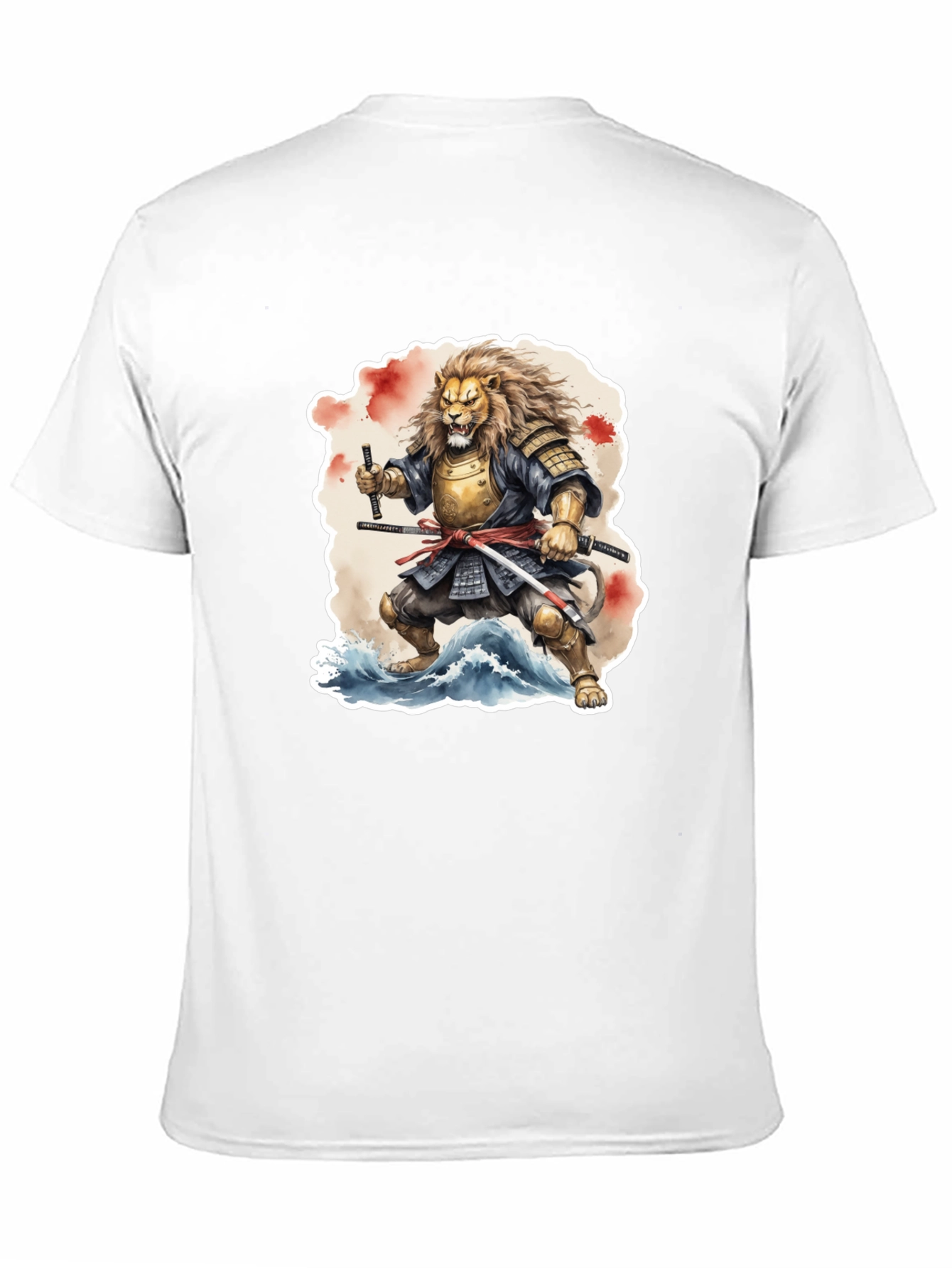 Samurai Lion Black T-Shirt