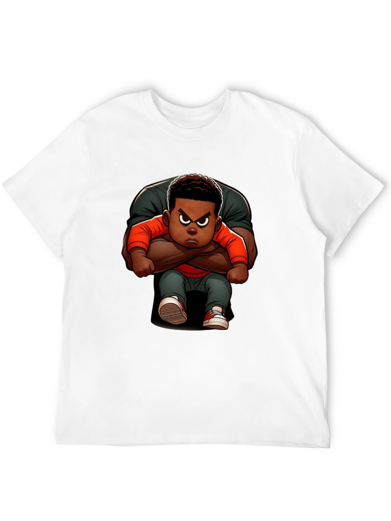Cartoon Character Graphic Black Tee
