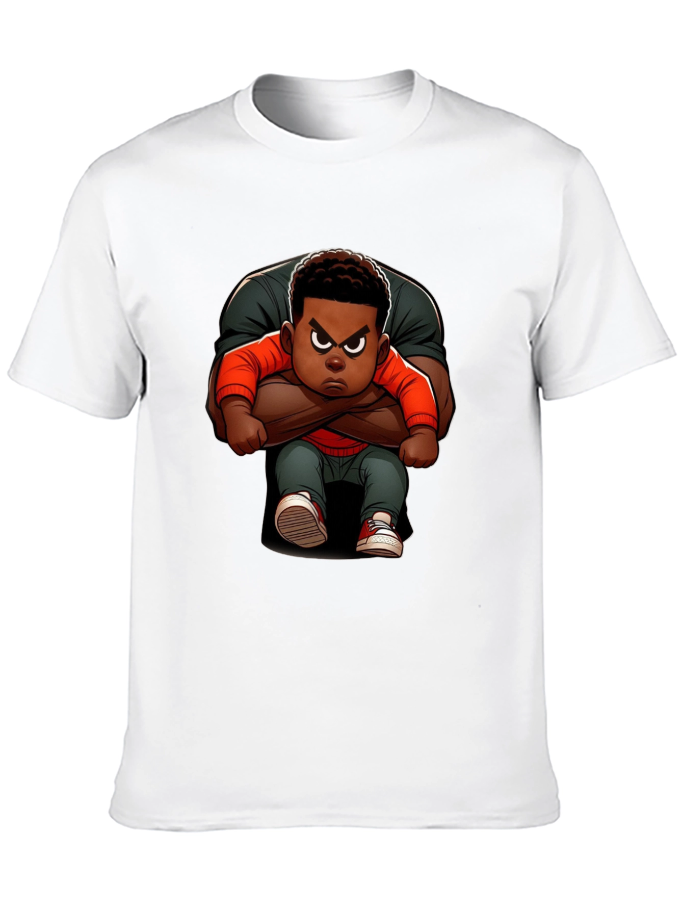 Cartoon Character Graphic Black Tee