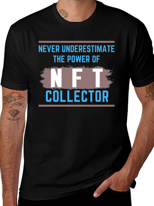 NFT Collector Graphic Tee - Black Cotton T-Shirt