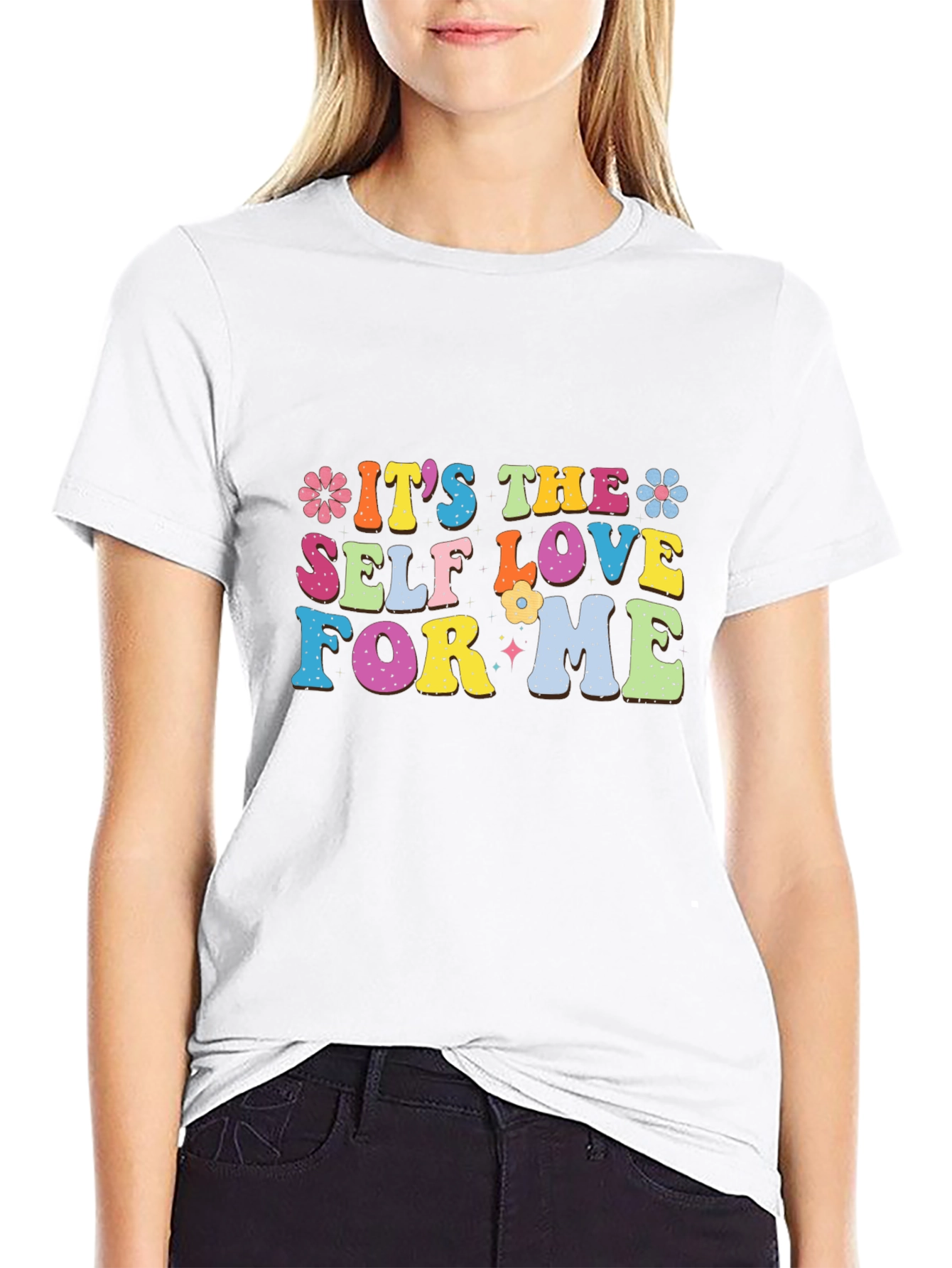 Self Love Graphic Tee - Black Cotton T-Shirt