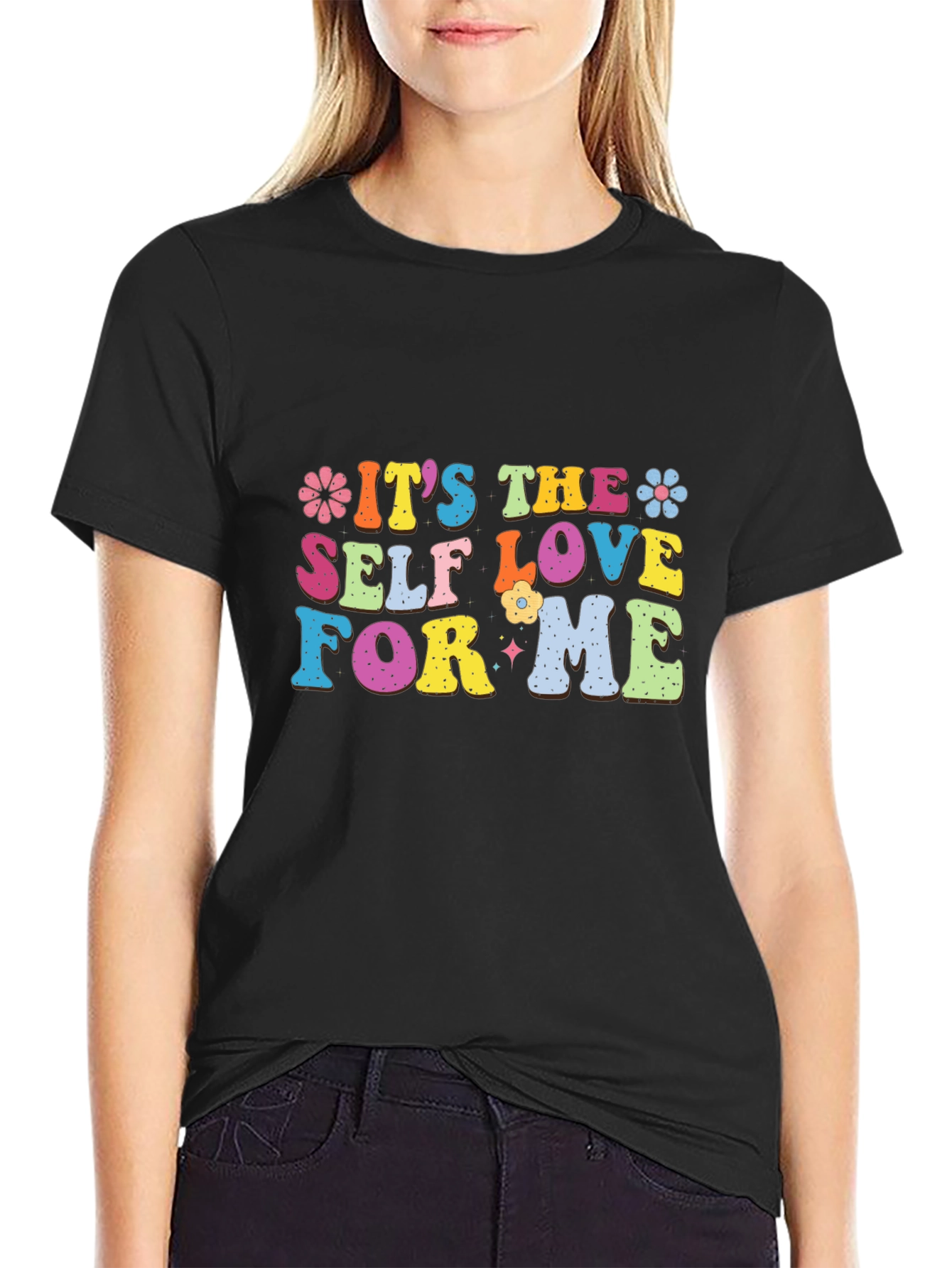 Self Love Graphic Tee - Black Cotton T-Shirt