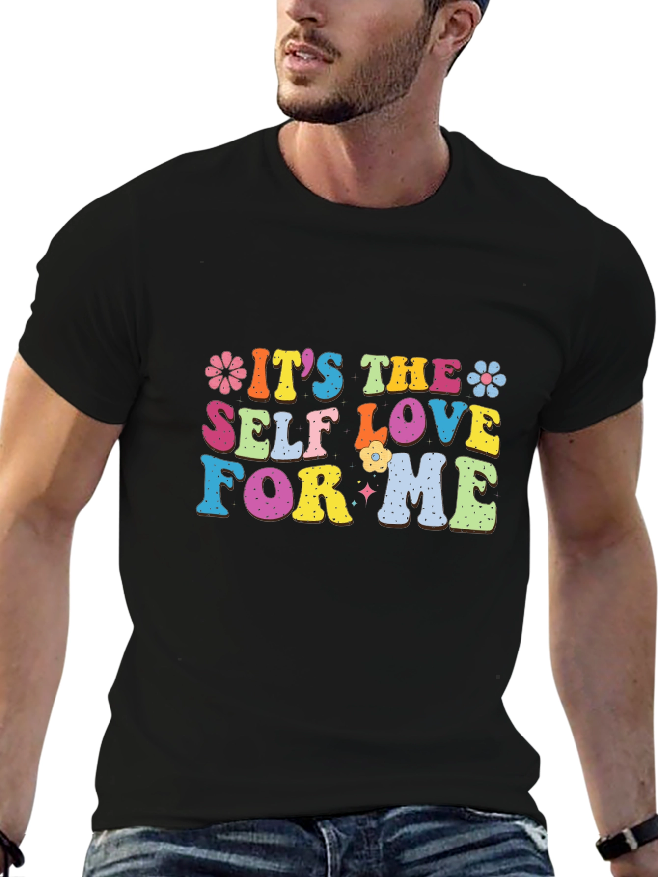 Self Love Graphic Tee - Black Cotton T-Shirt