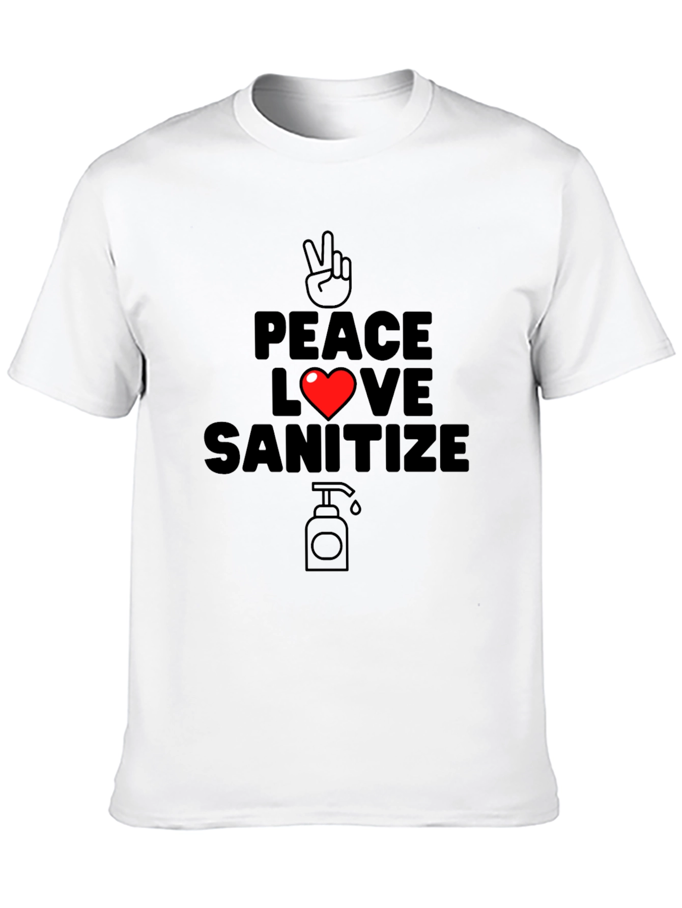 Peace Love Sanitize Graphic T-Shirt
