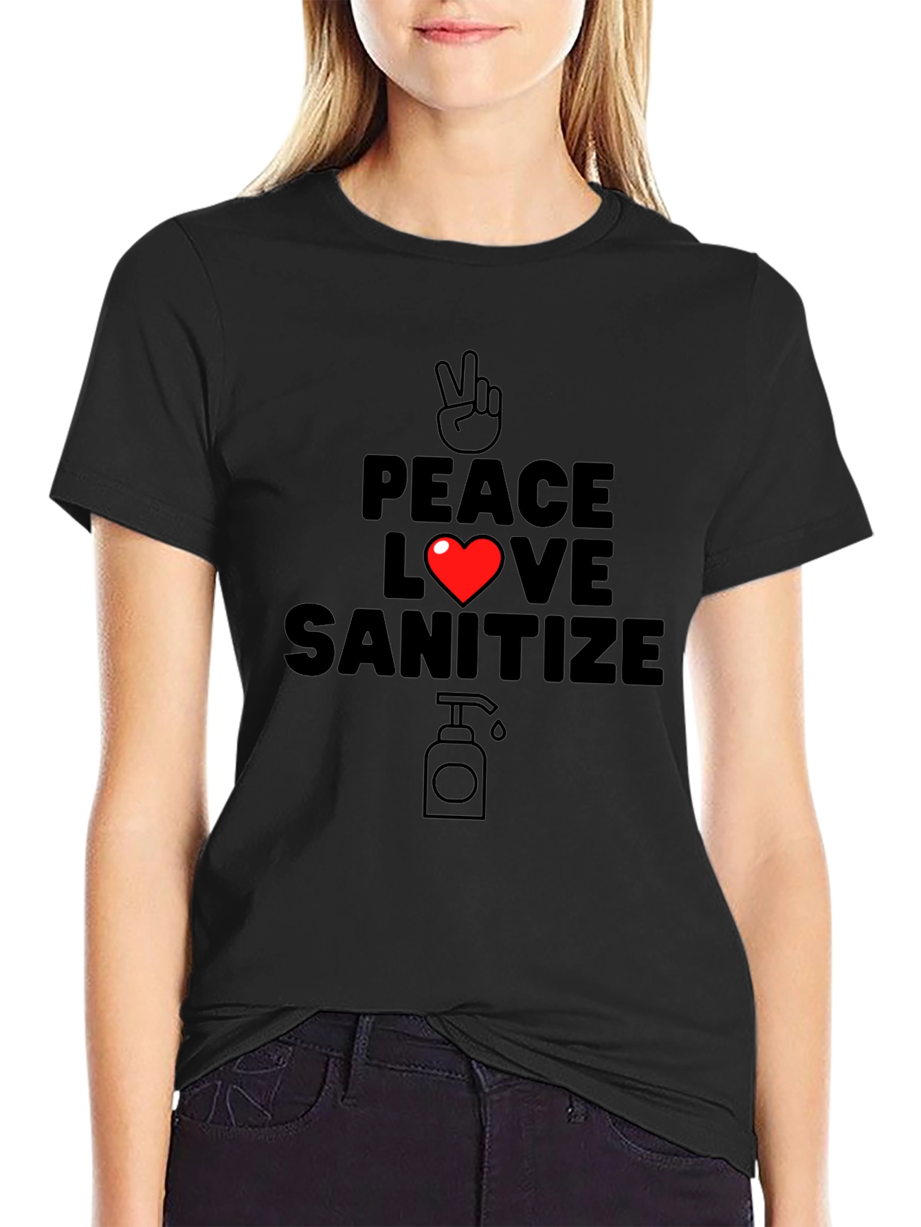Peace Love Sanitize Graphic T-Shirt