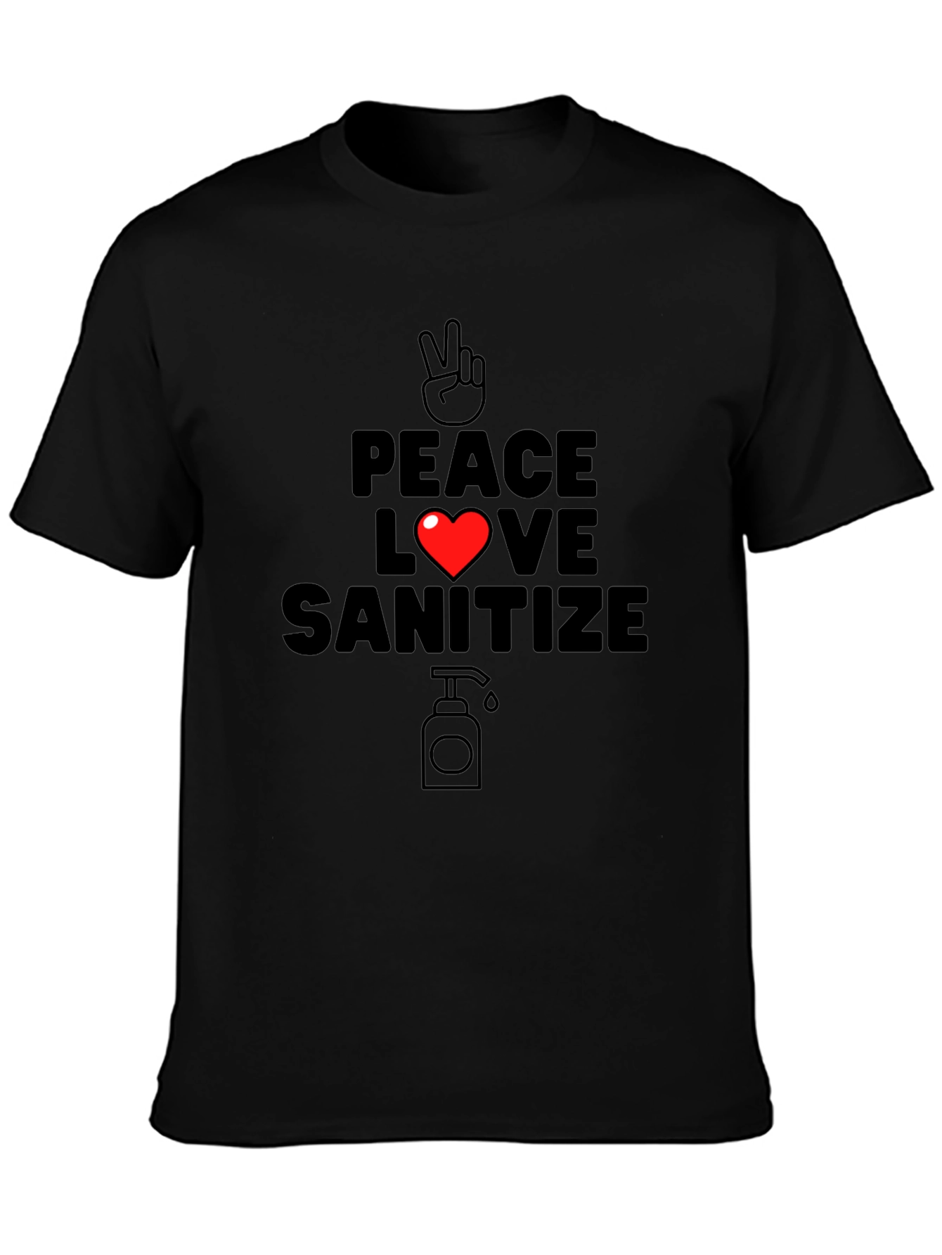 Peace Love Sanitize Graphic T-Shirt