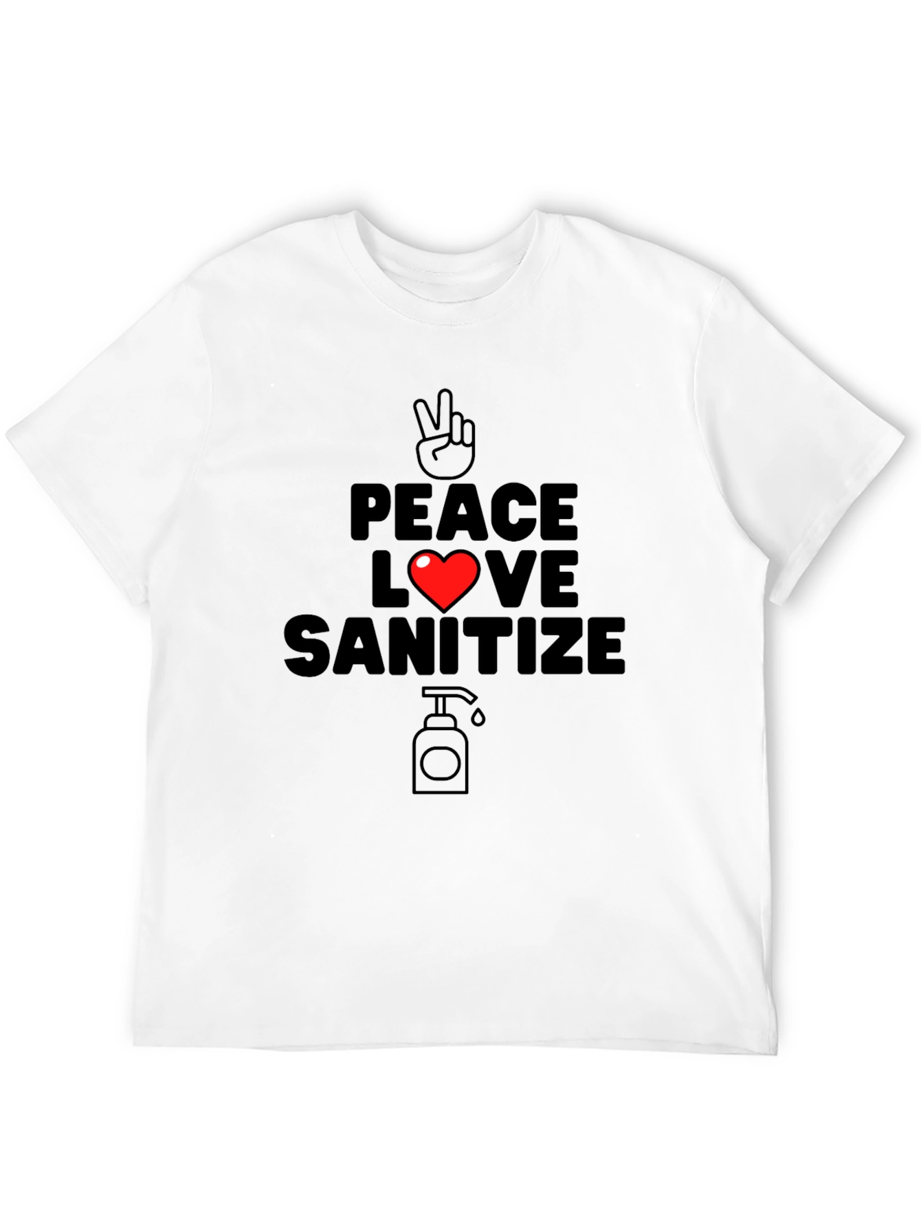 Peace Love Sanitize Graphic T-Shirt