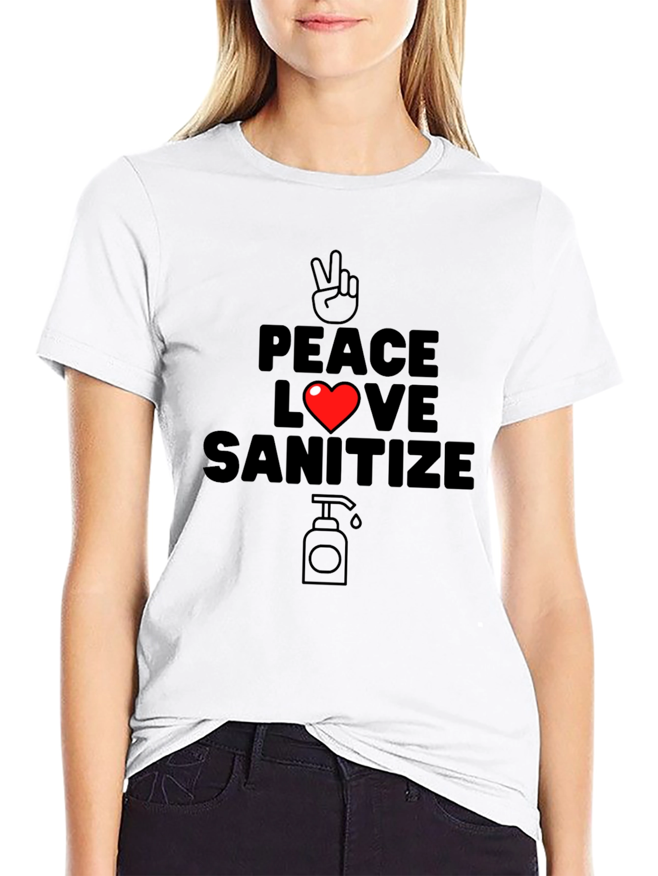 Peace Love Sanitize Graphic T-Shirt