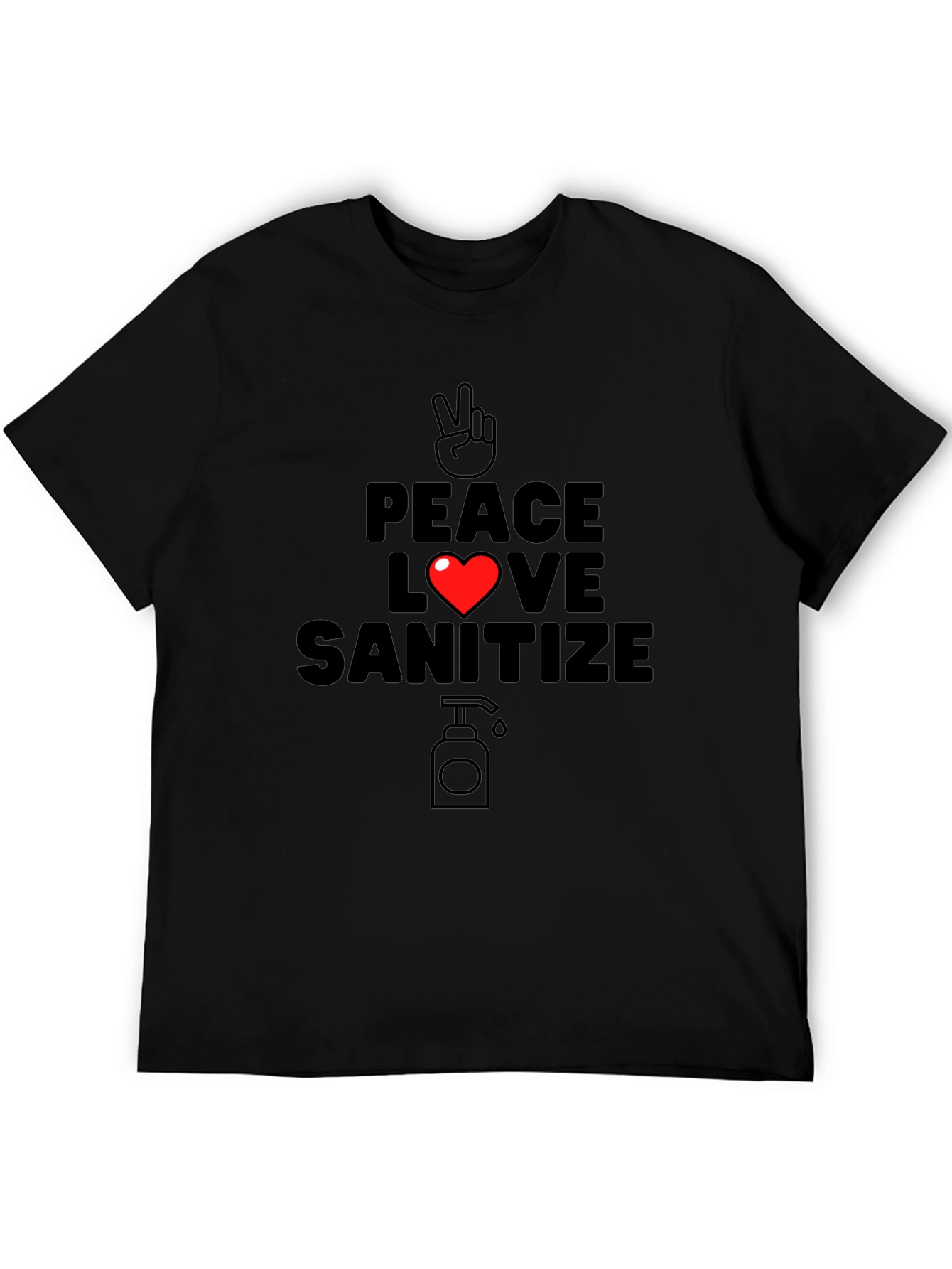 Peace Love Sanitize Graphic T-Shirt