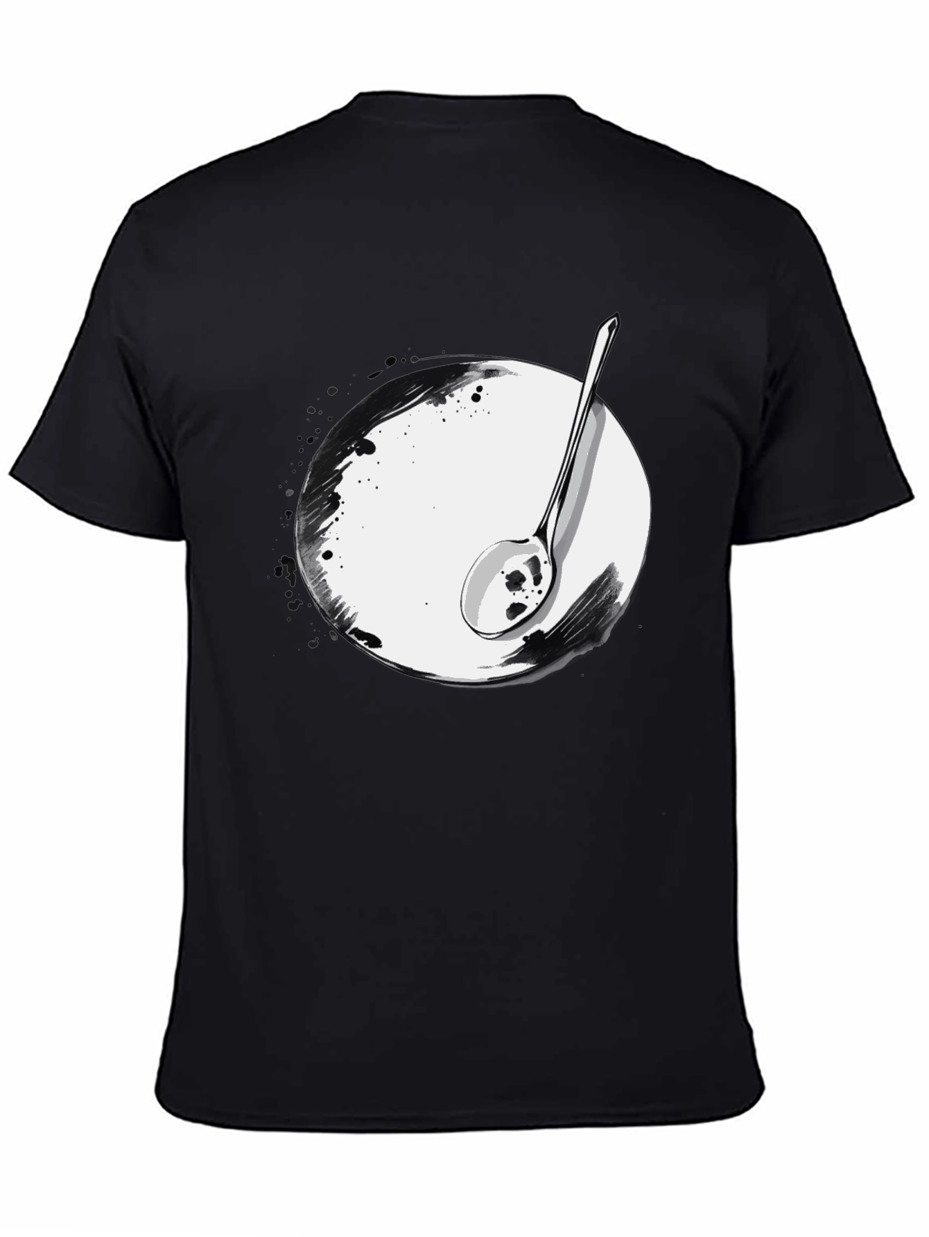 Spoon & Plate Graphic Tee - Modern Art Shirt