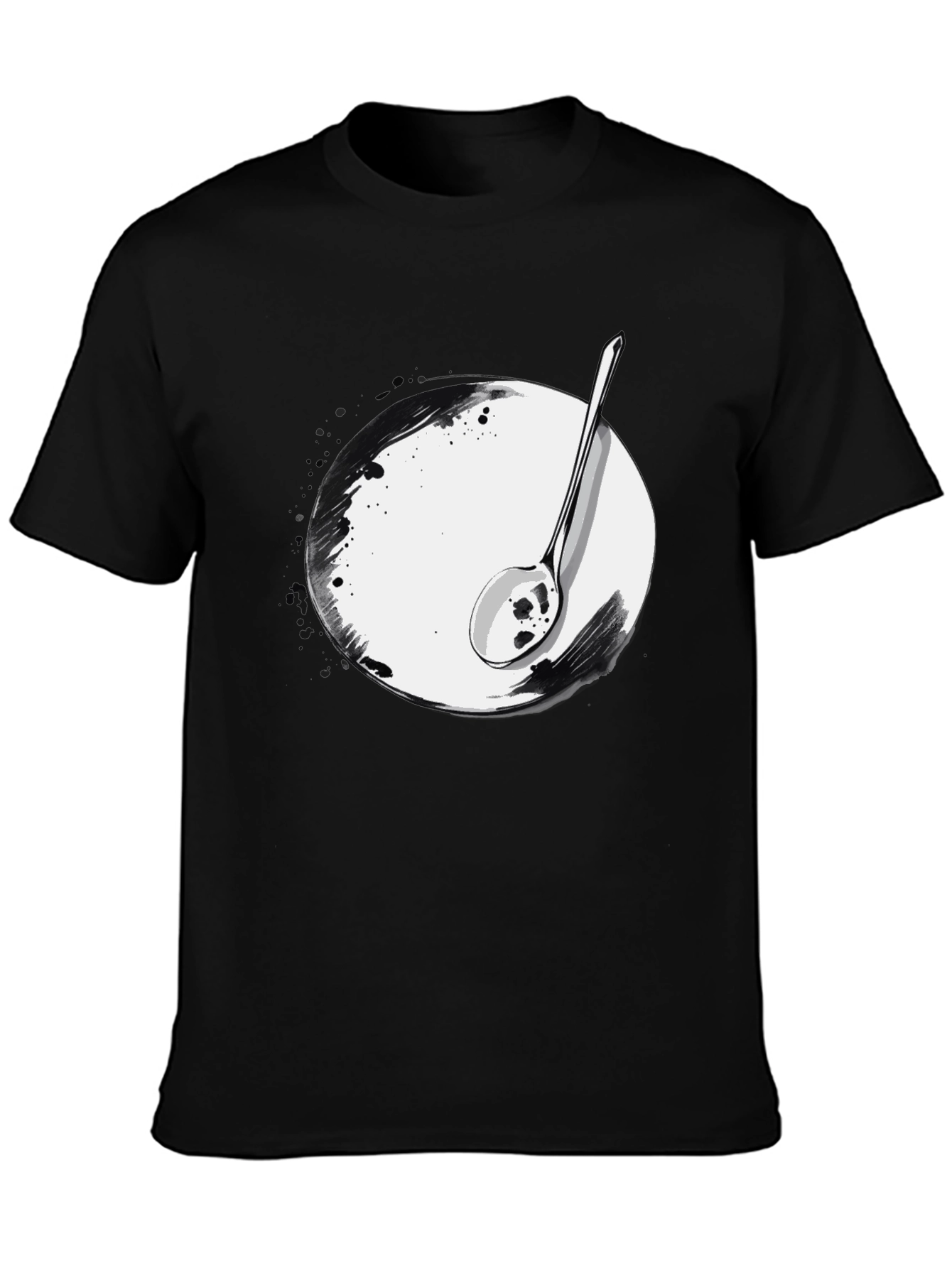 Spoon & Plate Graphic Tee - Modern Art Shirt