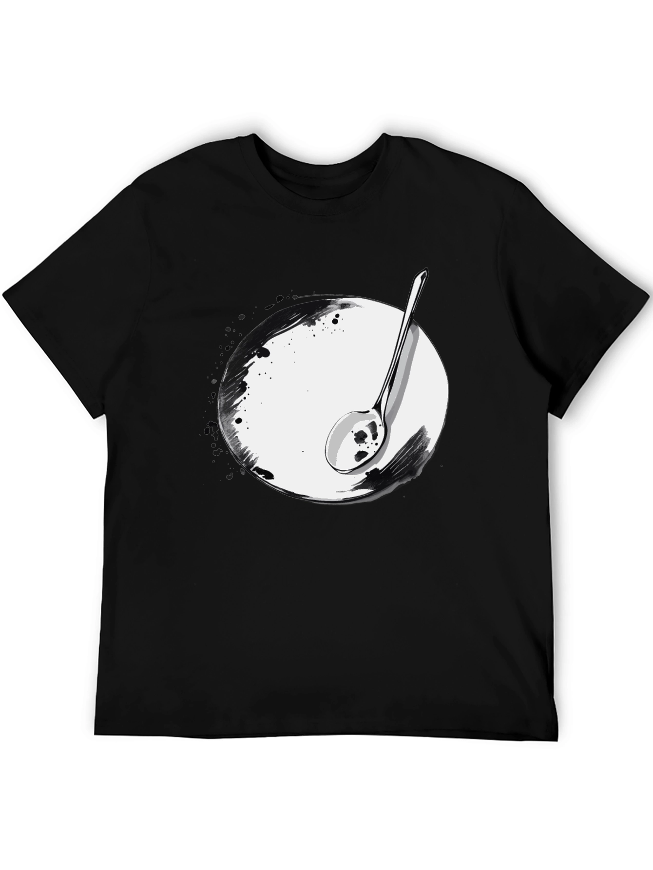 Spoon & Plate Graphic Tee - Modern Art Shirt