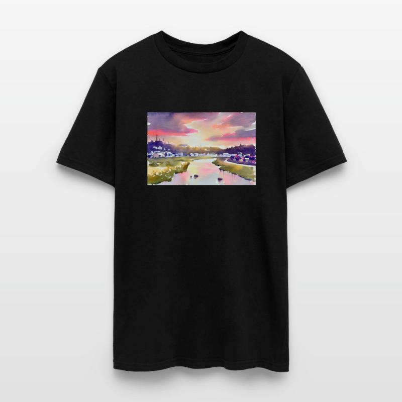 Canal Scene A Watercolor