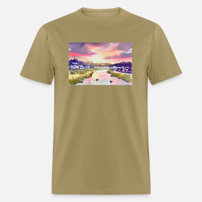 Canal Scene A Watercolor