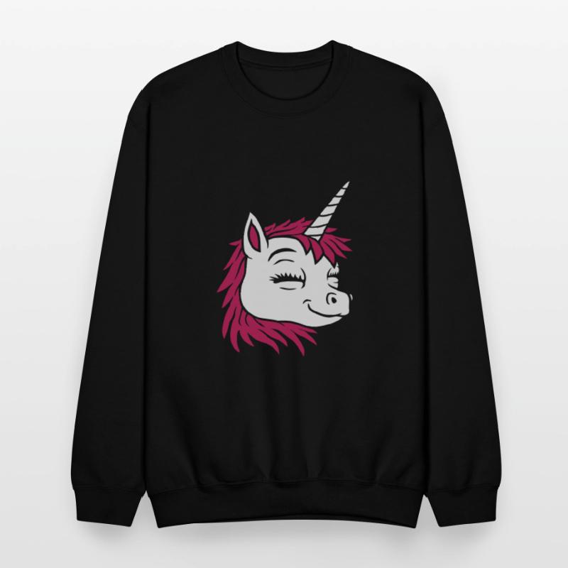 Cartoon face happy unicorn